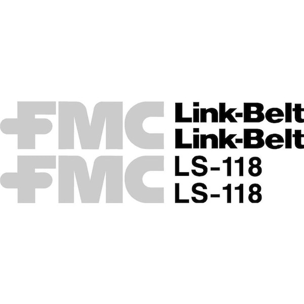 Link-Belt Excavator LS-118 New Decal Set with FMC Decals